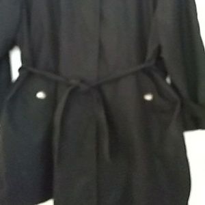 Talbots black raincoat